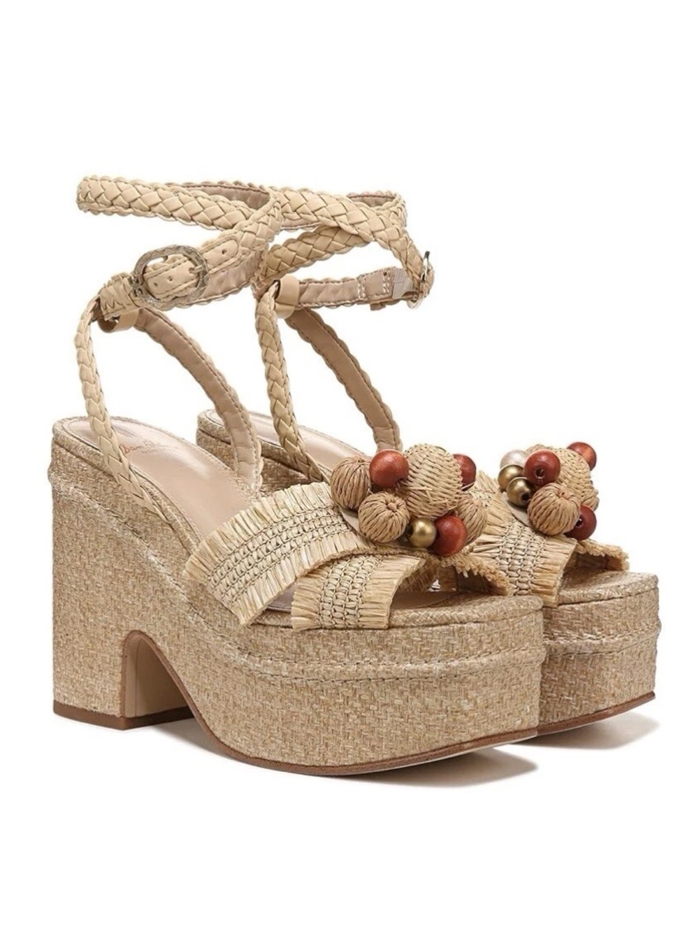 Sam Edelman Tate Woven Raffia Wedge
